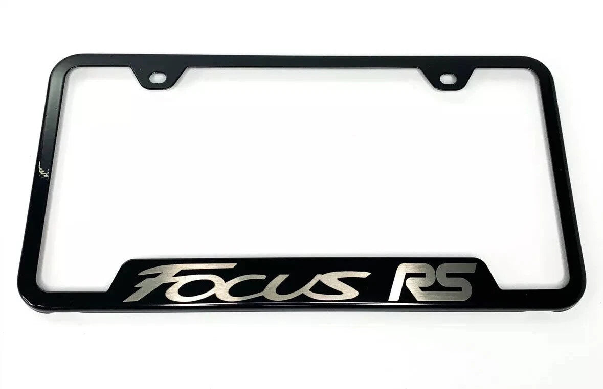 License Plate Frame Black Stainless Replacement for Ford Focus RS (2016–2018)