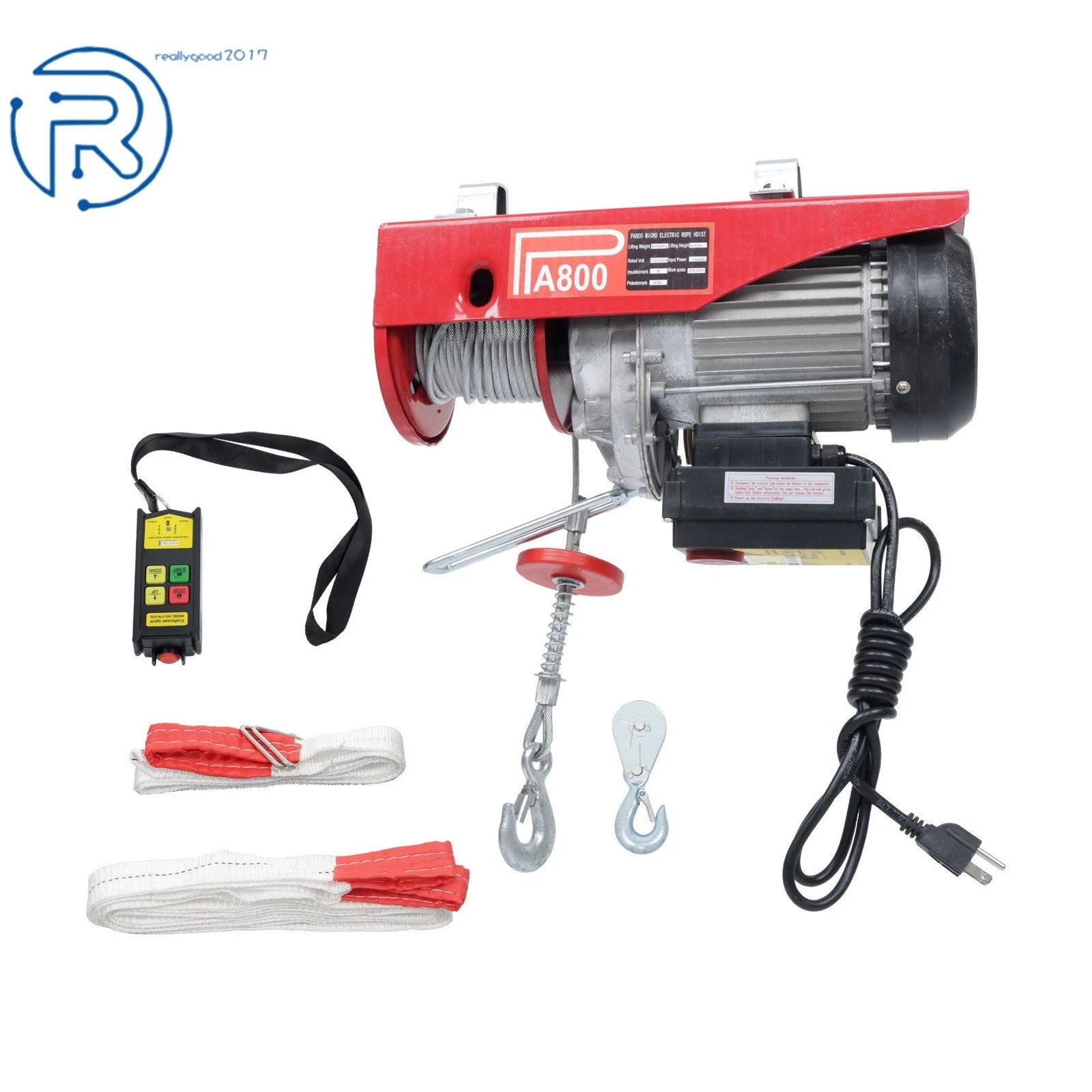 Mini Electric Hoist PA800 1760lbs 110V 1350W Wireless Remote Control
