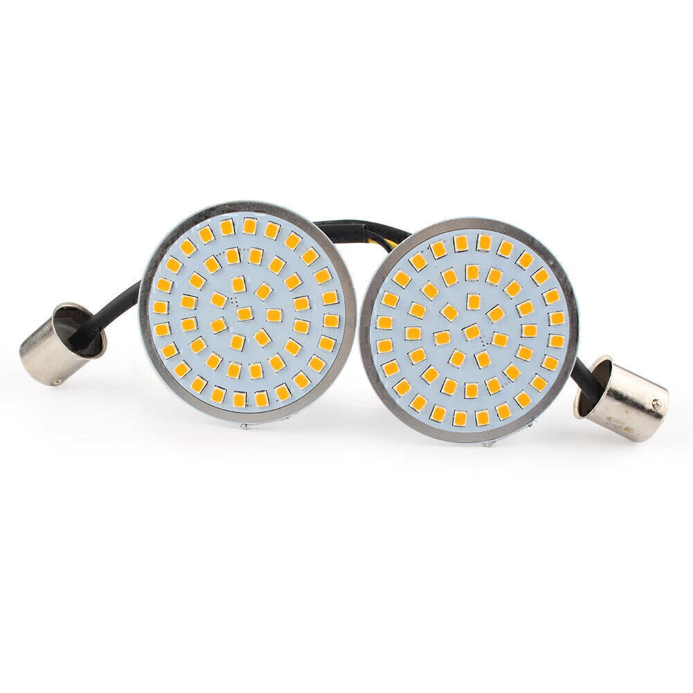 2" 1156 Amber LED Turn Signal Inserts for Harley Sportster (2014–2017)