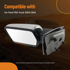 Power Chrome Side View Mirror for Ford F150 (2004–2014) Heated LED Towing