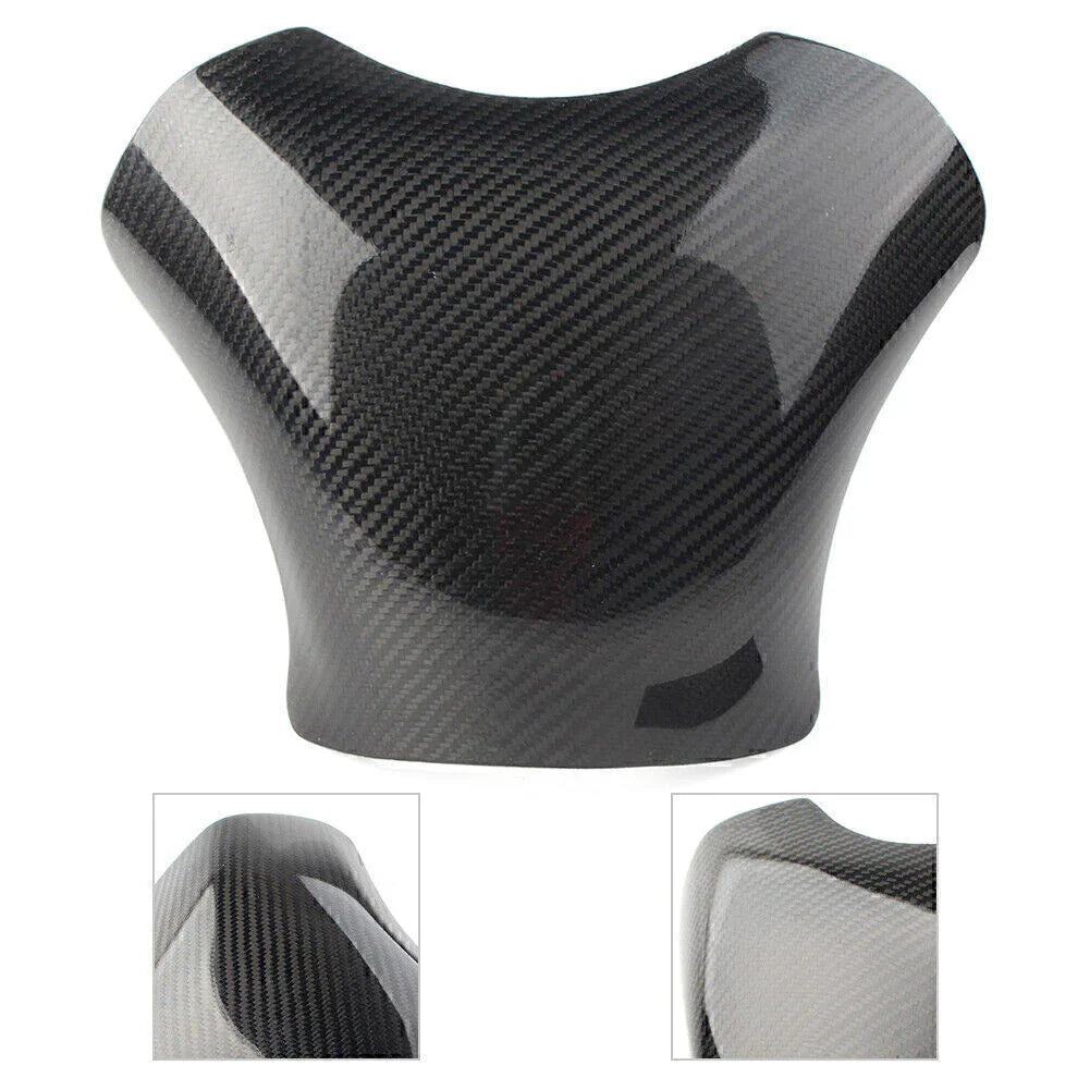 Black Carbon Fiber Gas Tank Cover Pad Protector for Kawasaki ZX6R (2005-2006)
