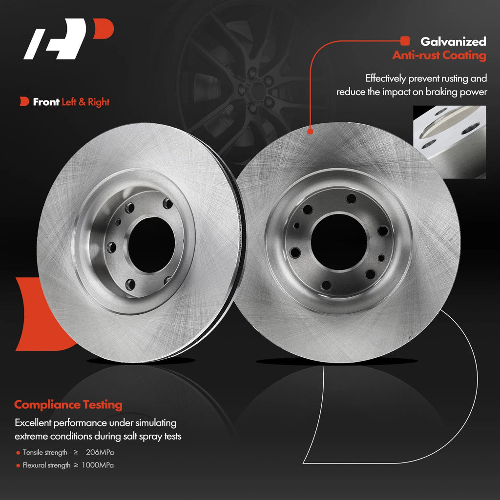 Front Disc Brake Rotors & Ceramic Pads for GMC Envoy Saab 9-7x (2005)