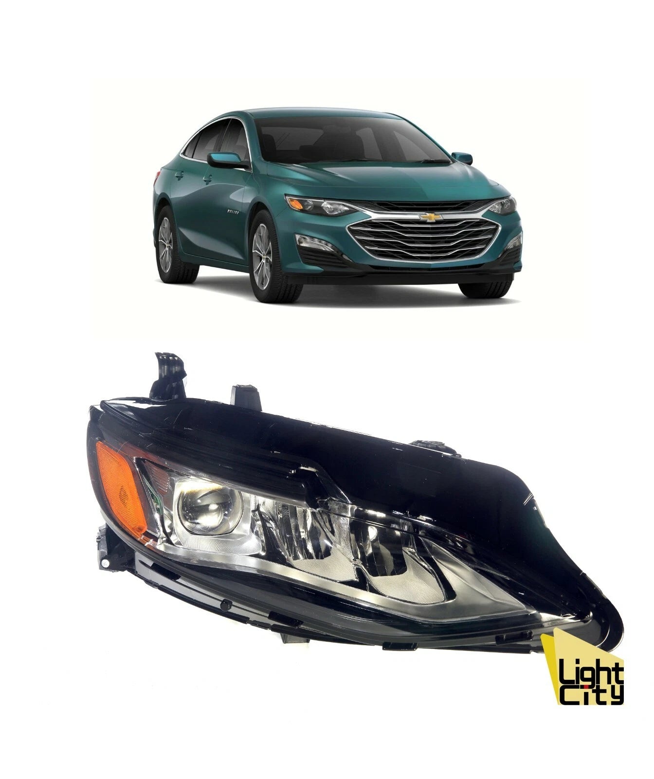 Full LED Headlight Assembly RH for Chevy Malibu Premier (2019–2024)