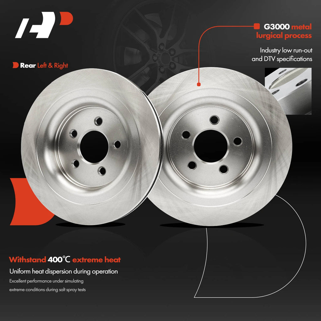 Rear Disc Brake Rotors for Ford Mustang (2015-2022)