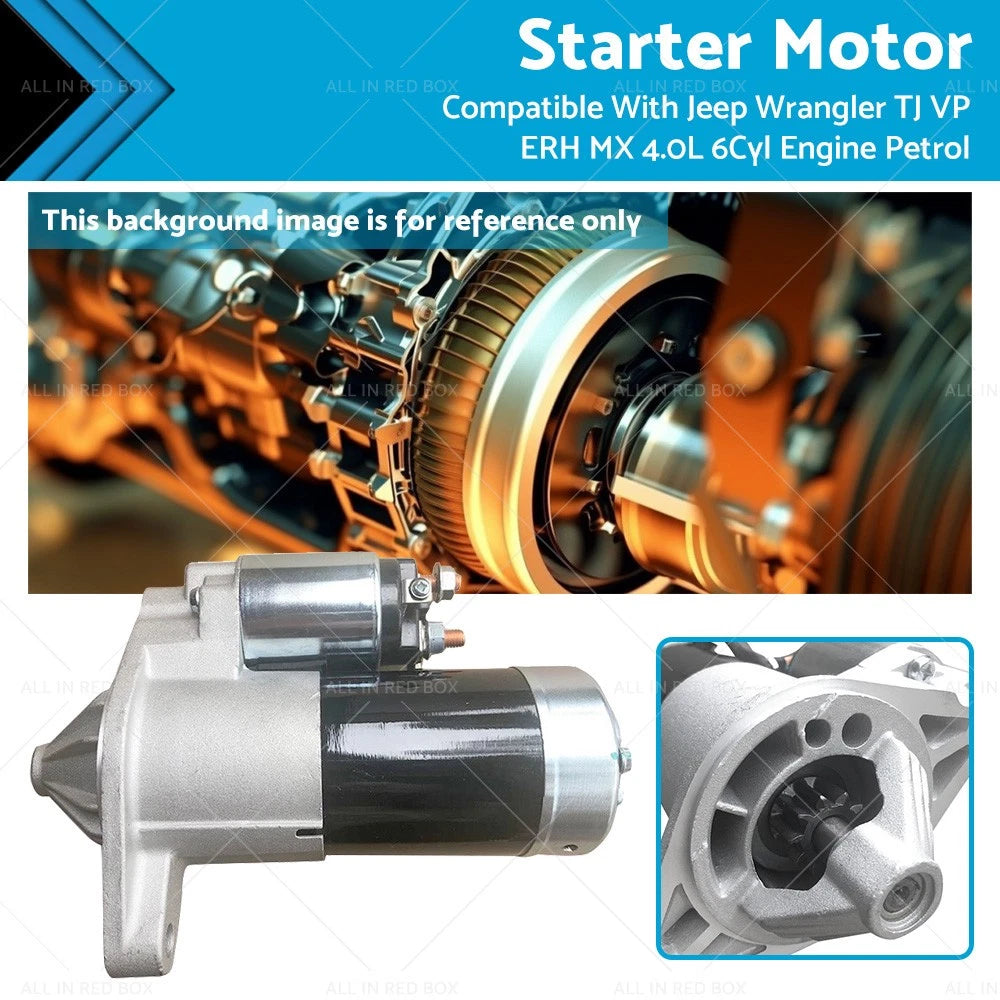 Starter Motor for Jeep Wrangler TJ 4.0L Petrol (1996–2007) ERH MX