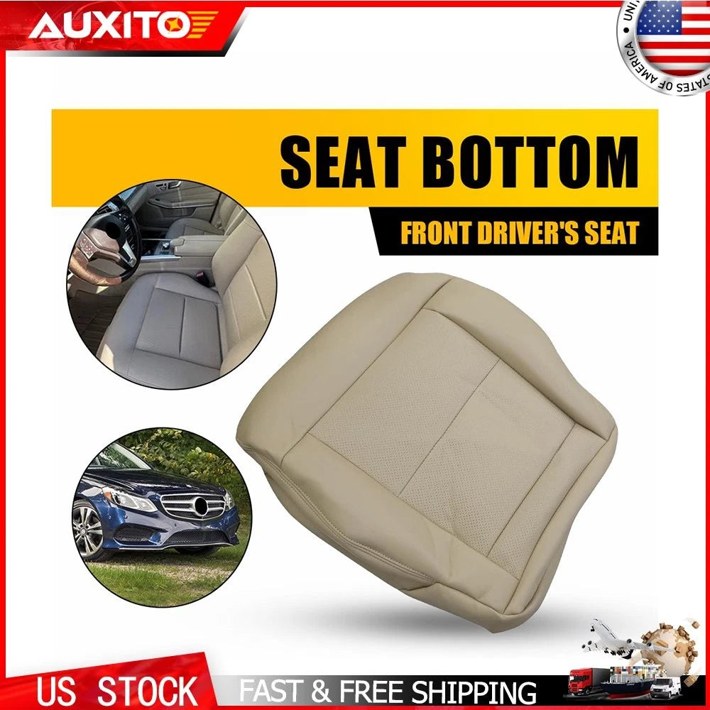 Driver Side Bottom Seat Cover for Mercedes Benz E350 E550 (2010–2014) Tan H