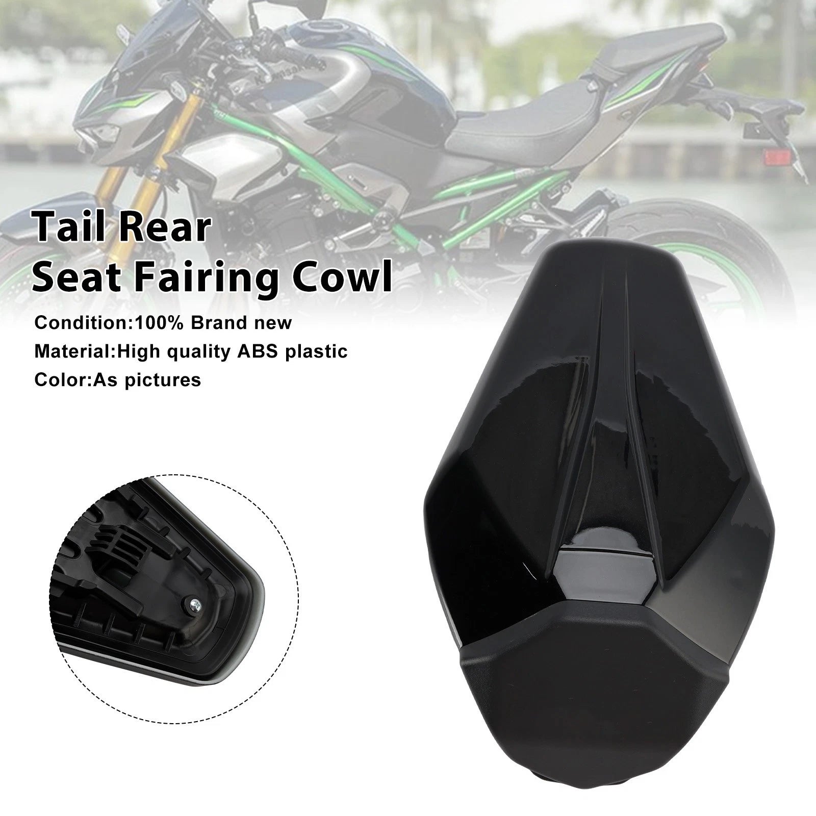 Tail Rear Seat Fairing Cowl for Kawasaki Z900 Z900SE (2025–2026) Black