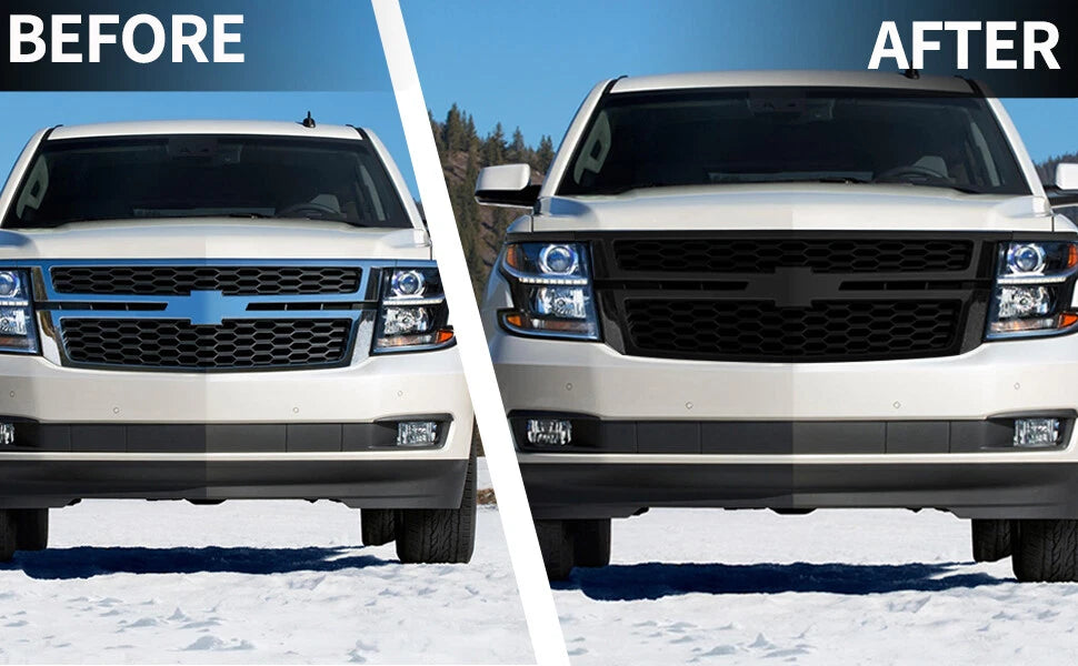Glossy Black Bumper Grille for Chevrolet Tahoe Suburban (2015–2020)