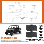 Sun Visors Kit for Ranger XP 1000 (2018–2025), Ranger SP 570 (2022–2024)