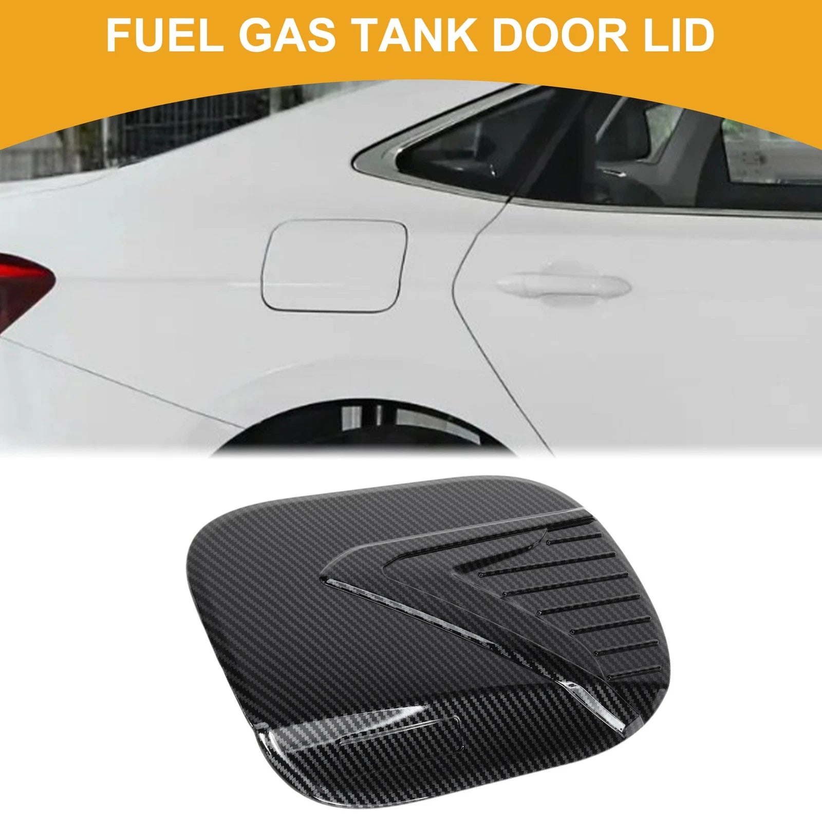 Fuel Tank Door Cap for Hyundai Palisade (2019–2025) Carbon Fiber Black