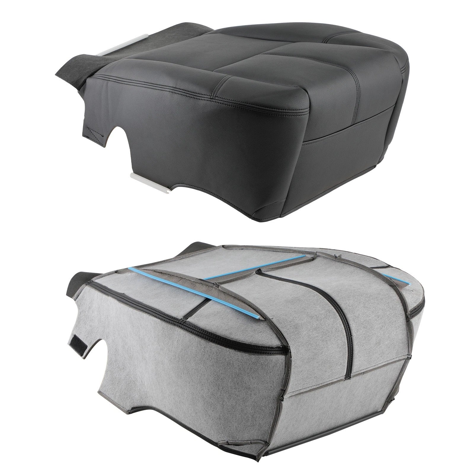 Set of 2 Leather Seat Covers for Chevrolet Avalanche Tahoe (2007–2013) Black