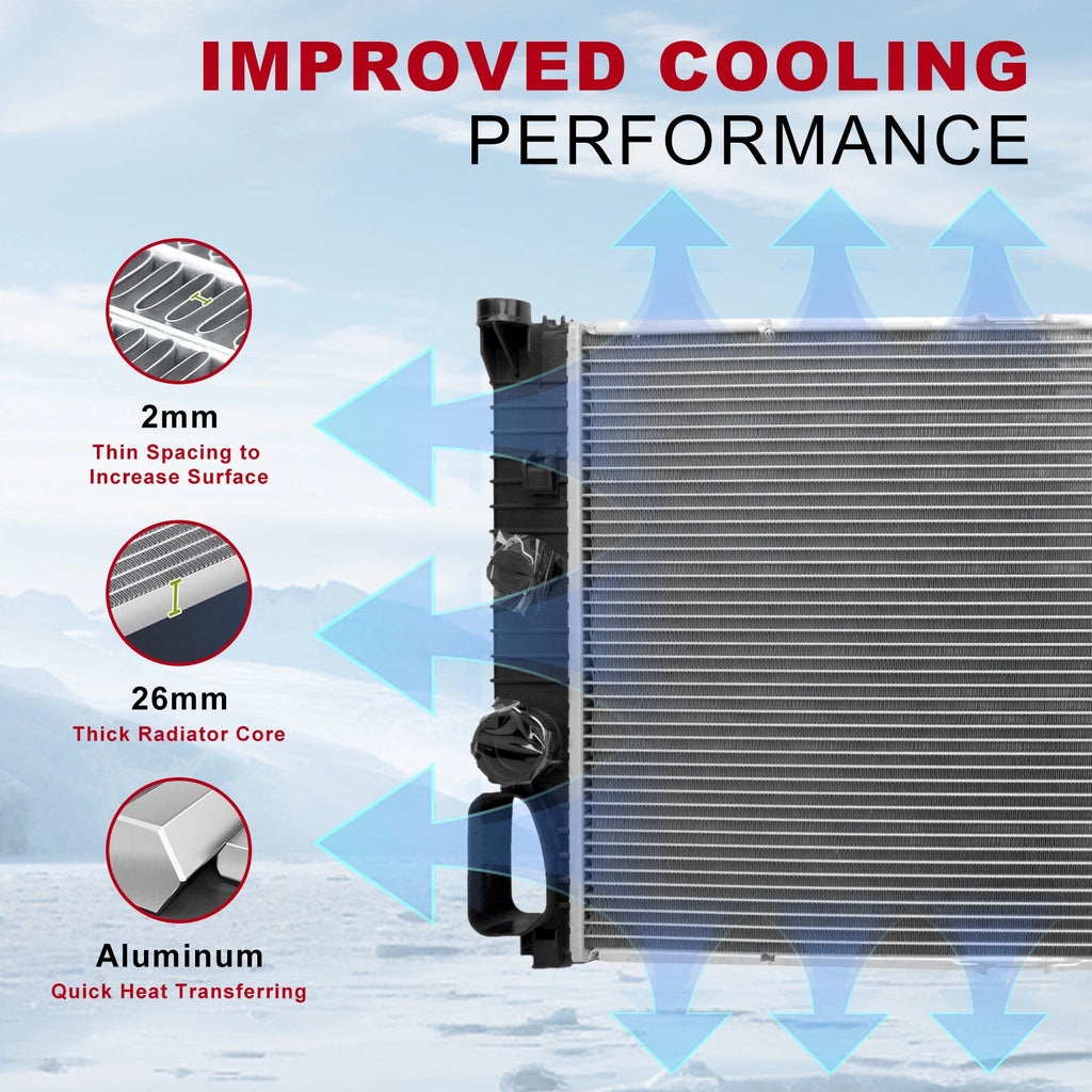 Radiator for Mercedes E55 AMG E63 AMG CLS55 AMG CLK63 AMG (2003–2009)