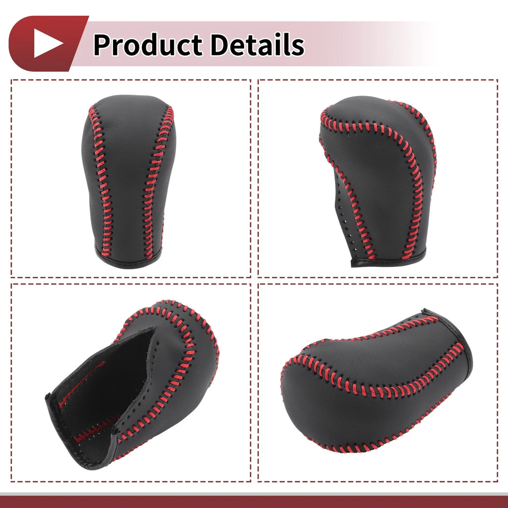 1 Pc Gear Shift Knob Cover for Mazda CX-5 (2013–2014) Black Red
