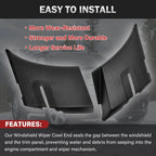Pair Windshield Wiper Cowl End Air Inlet Panel for Tahoe Yukon Escalade (2007–2014)