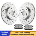 Front Drilled Rotors with Ceramic Brake Pads for Honda Accord (2013–2023)