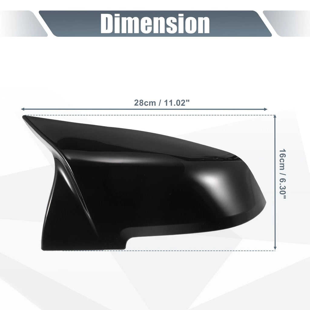 Pair Rearview Mirror Cover Caps Gloss Black for BMW F20 F22 F23 F30 F31 F32 X1