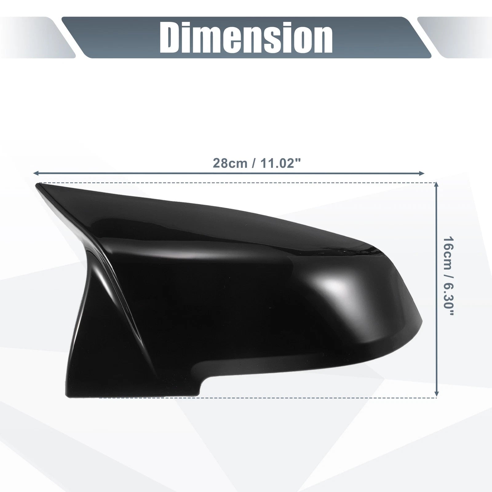 Pair Rearview Mirror Cover Caps Gloss Black for BMW F20 F22 F23 F30 F31 F32 X1