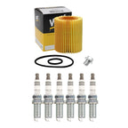 Wix Engine Oil Filter & NGK 6 Spark Plugs for FJ Cruiser GS300 GS350 IS250 (2007–2021)
