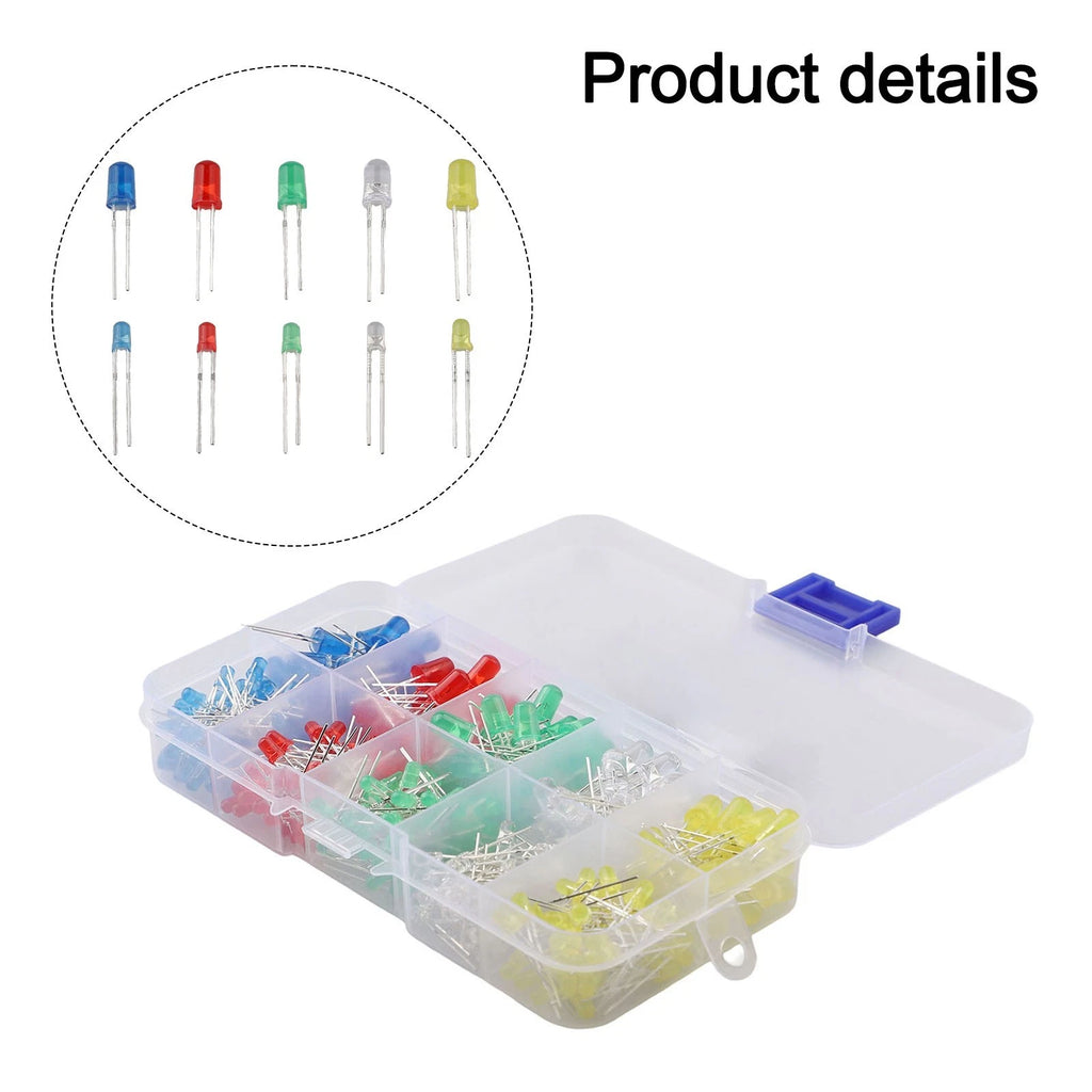 LED Diodes Assortment Kit for LED Displays and Traffic Lights (300 Pcs)