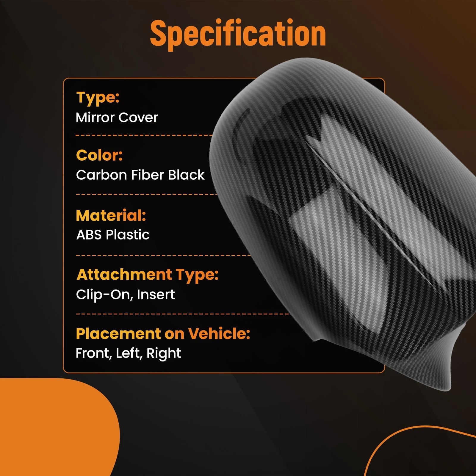 Side Mirror Cover Caps for BMW E90 E91 E92 E93 (2008–2013) 51167205291 LCI Style