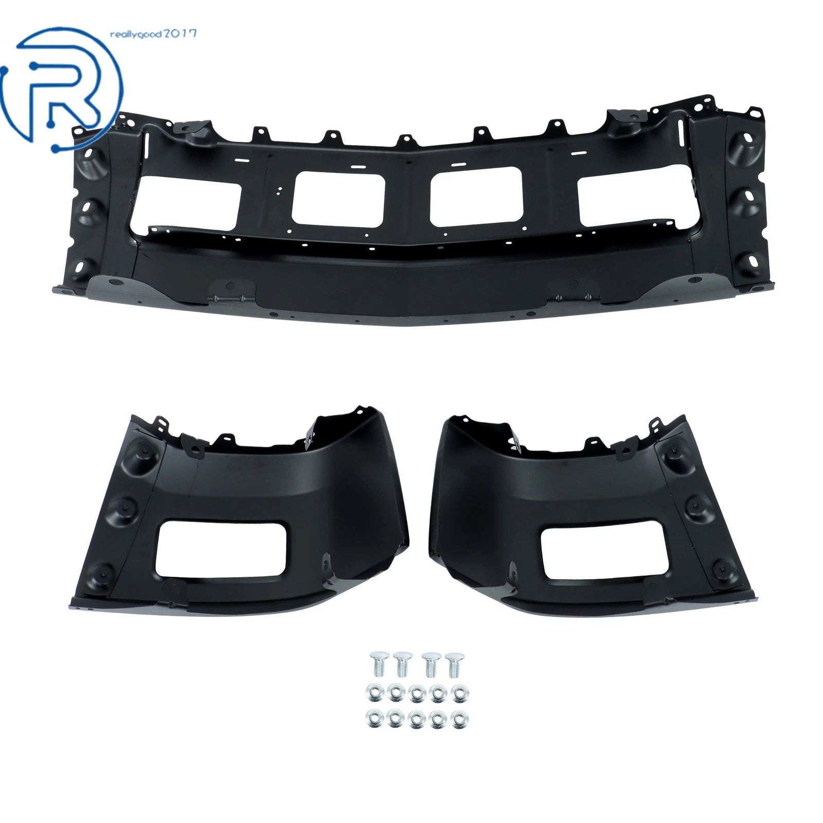 Black Split Front Bumper for Chevy Silverado 1500 (2014-2015)