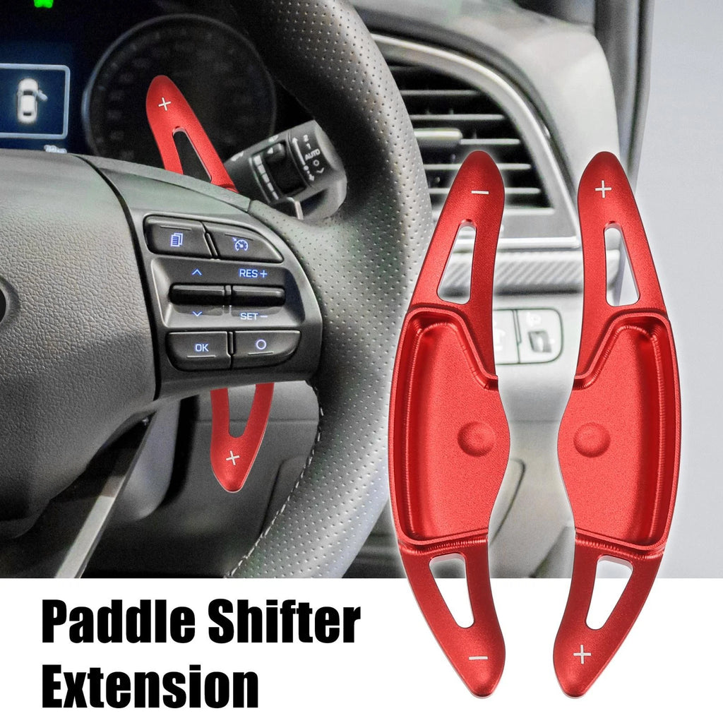 1 Pair Steering Wheel Paddle Shifters for Hyundai Elantra Sport (2017–2019) Aluminum Red