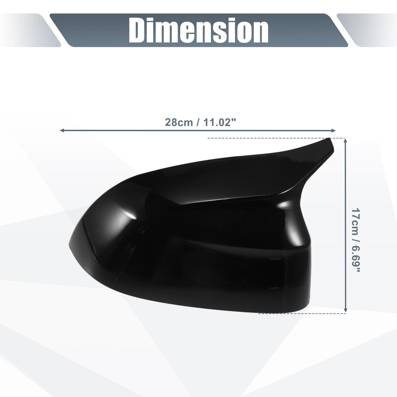 1 Pair Rearview Mirror Cover Overlay Gloss Black for BMW X3 G01 X4 X5 (2018–2023)
