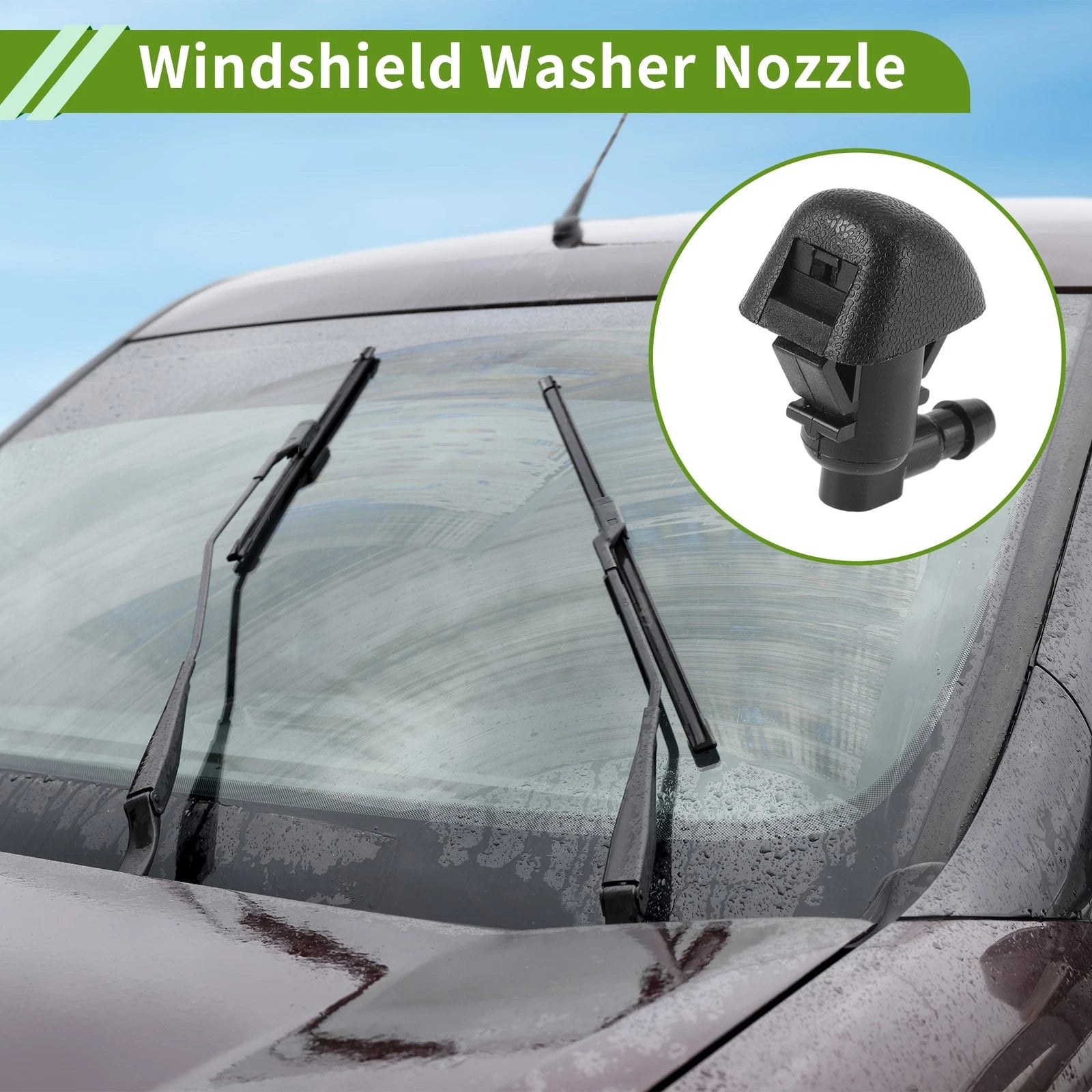 Windshield Washer Nozzle w/ Hose Connector for Toyota (No. 85381AE020)