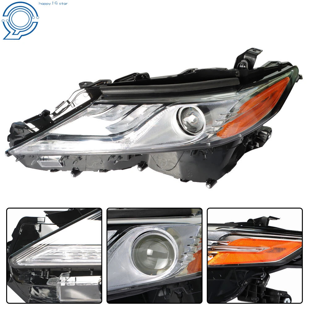 LED Headlight Assembly for Toyota Camry (2018–2020) Chrome Clear Left