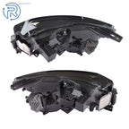 Set of 2 LED Headlights for Nissan Kicks (2025–2026) Left+Right Black Clear