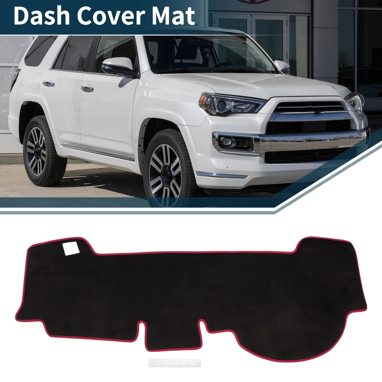 Dashboard Cover Mat for Honda N-WGN JH3/JH4 (2013–2020) Black Red Set of 1