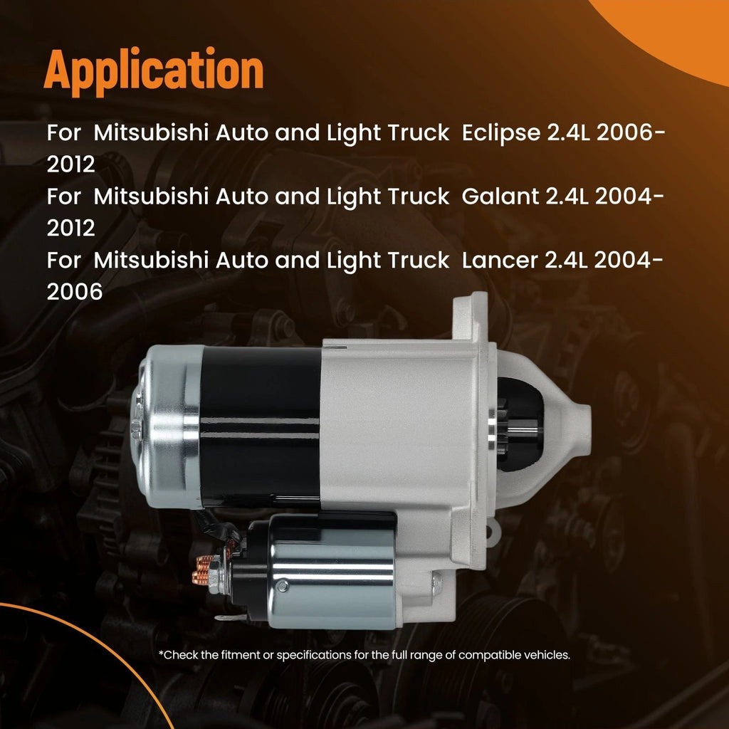 12V 1.4kW Starter Motor for Mitsubishi Galant 2.4L (2004–2012) SR107506