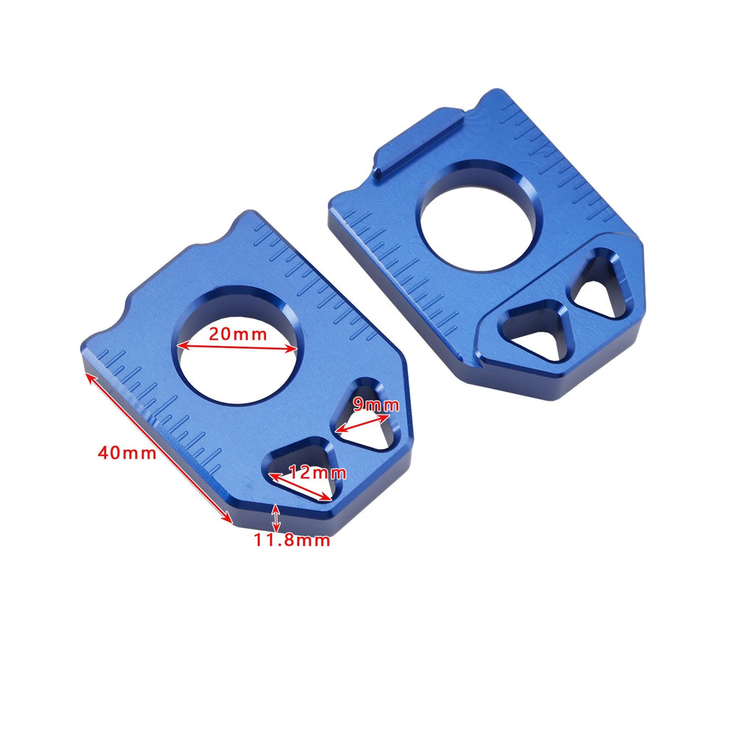 CNC Rear Chain Adjuster Axle Block for Suzuki DRZ400SM 400S 400E (2005–2024) Blue