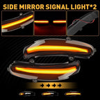 Dynamic LED Side Mirror Indicator Lights for Benz W203 C-Class (2000-2007)
