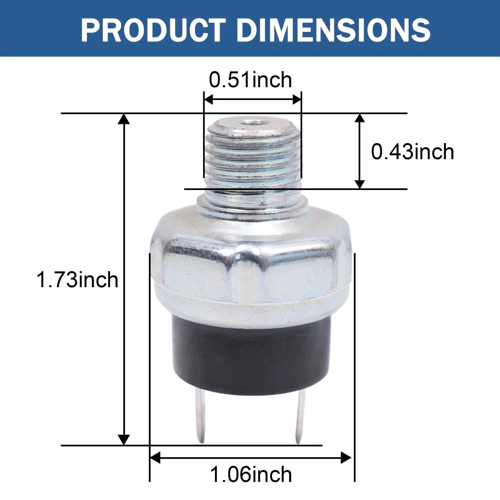 Air Pressure Switch for Air Ride Suspension Compressor Tank (165-200psi)