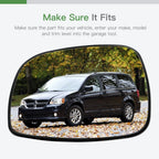 Driver Side Heated Door View Mirror Glass w/Plate for Dodge Caravan (2008–2011)
