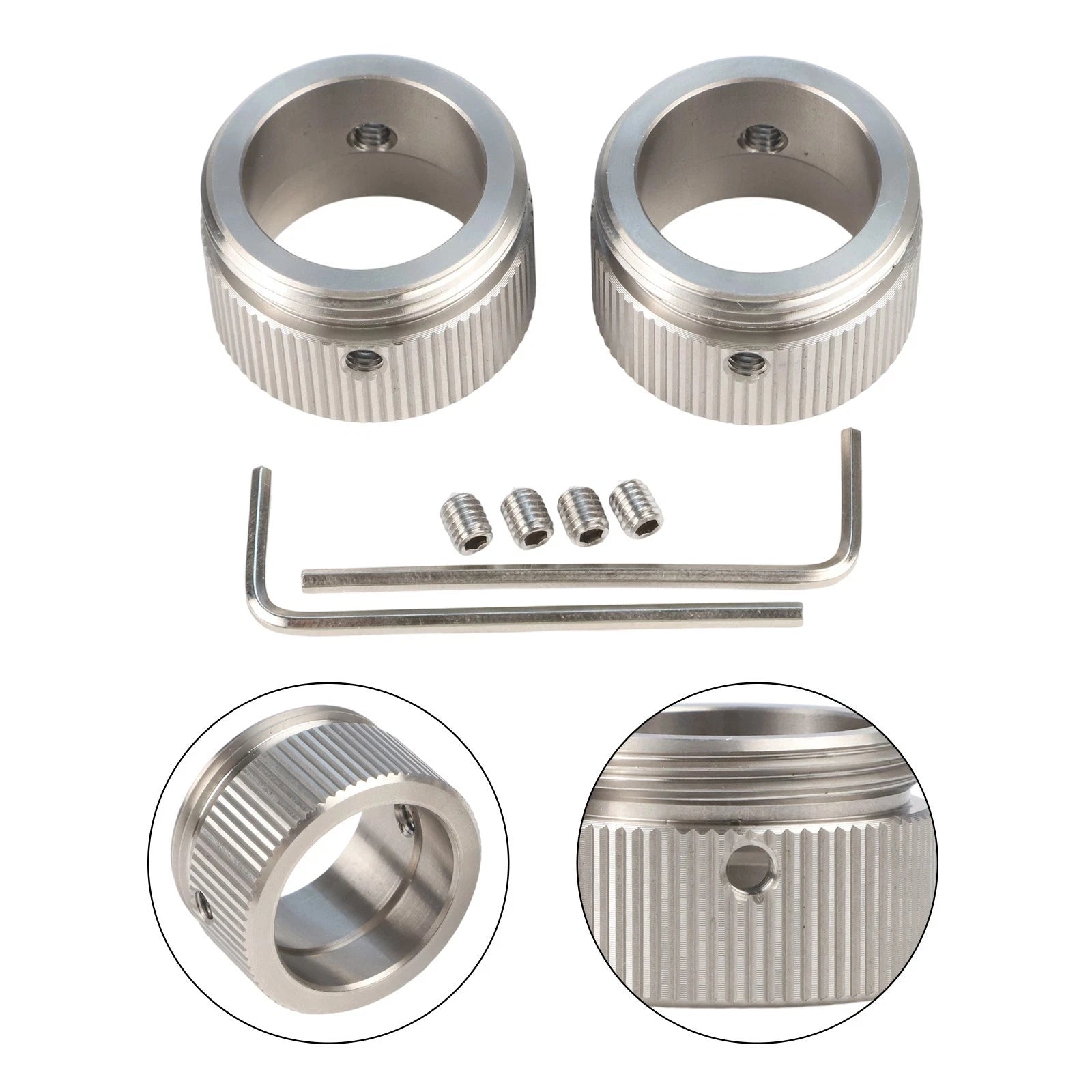 Set of 2 M30 x 1.5 Stainless Steel Radiator Valve Adapters for RA RAV