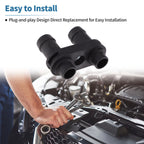 Engine Coolant Hose Connector for VW Vento (2014–2022) 6Q0121065N Nylon Black