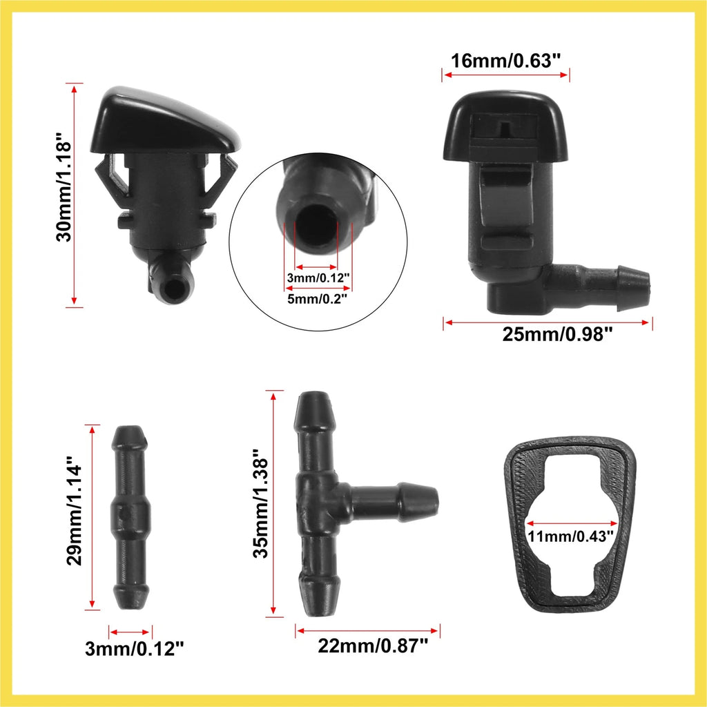 7pcs Windshield Wiper Fluid Squirter Nozzle for Ford Fusion (2006–2012) 8E5Z17603A