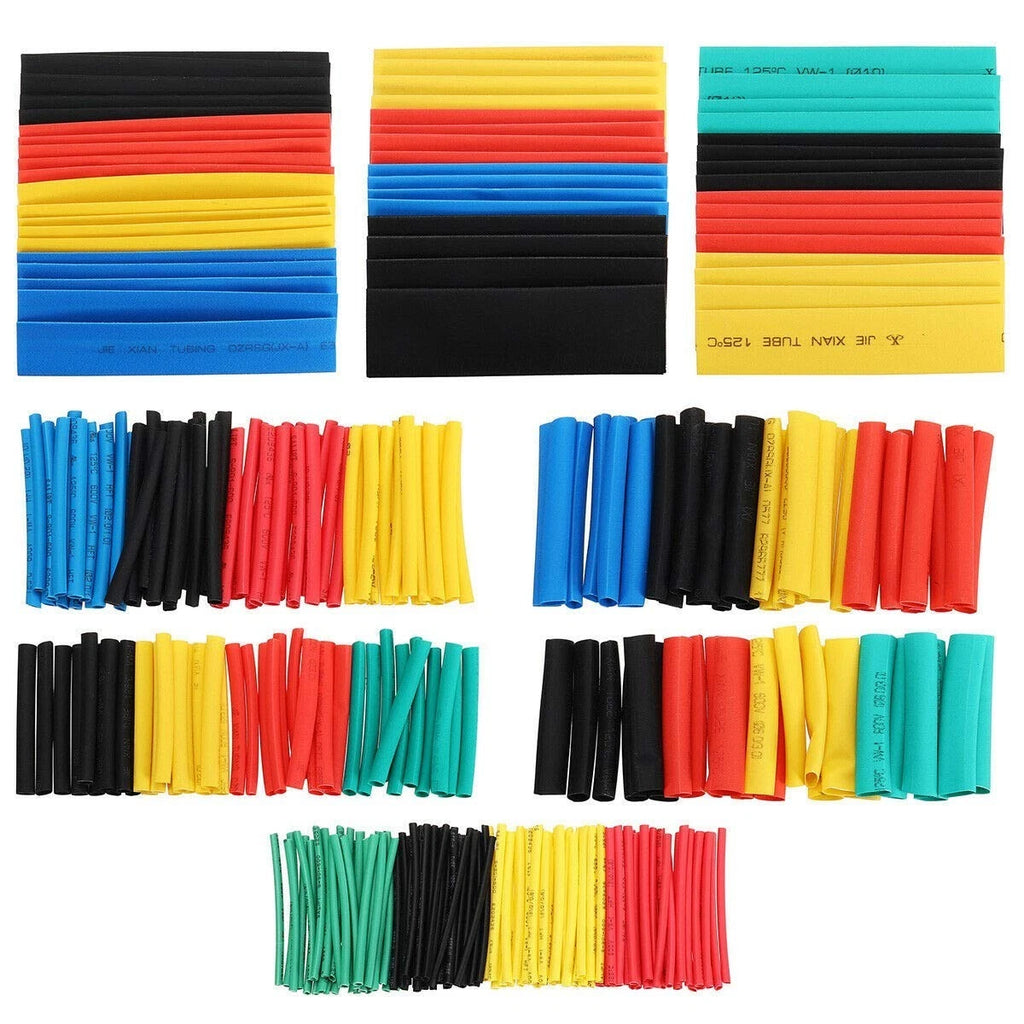 Insulated Heat Shrink Tubing Set of 164 Pieces for Automotive Use