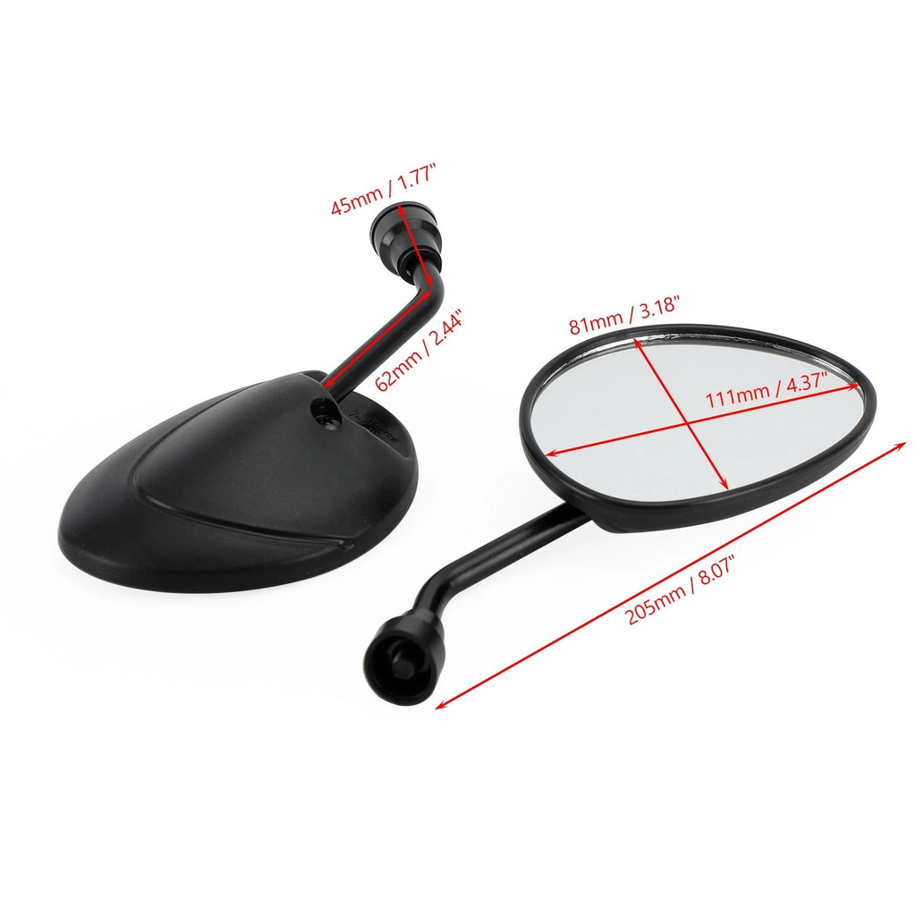 8mm Rearview Mirrors Short Stem for Piaggio Zip 25 50 2T 4T TT DT (1993–2018)