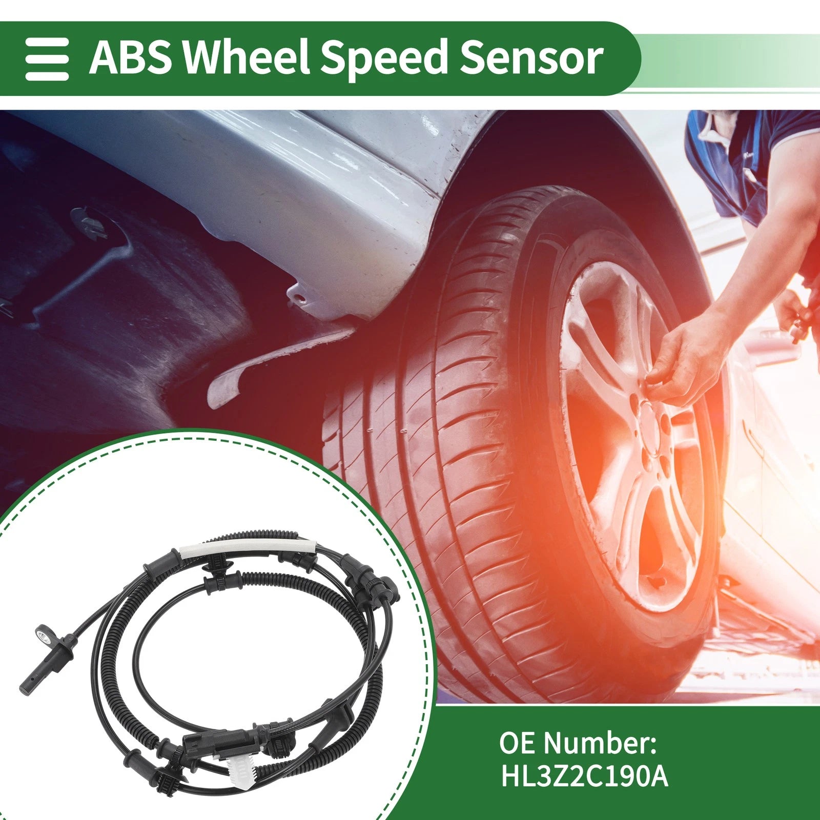 ABS Wheel Speed Sensor No.HL3Z2C190A for Ford F150 (2017–2020) Rear Right