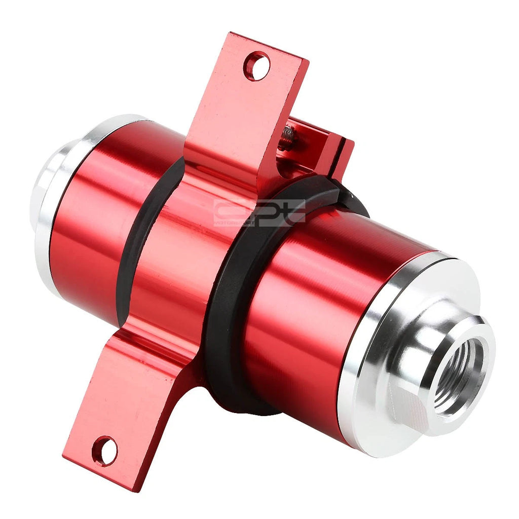 30 Micron Inline Fuel/Oil Filter + Bracket for AN6/AN8/AN10