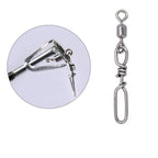 Set of 4 Snap Swivels Fishing Swivels 0.25/0.45/0.6g Stainless Steel