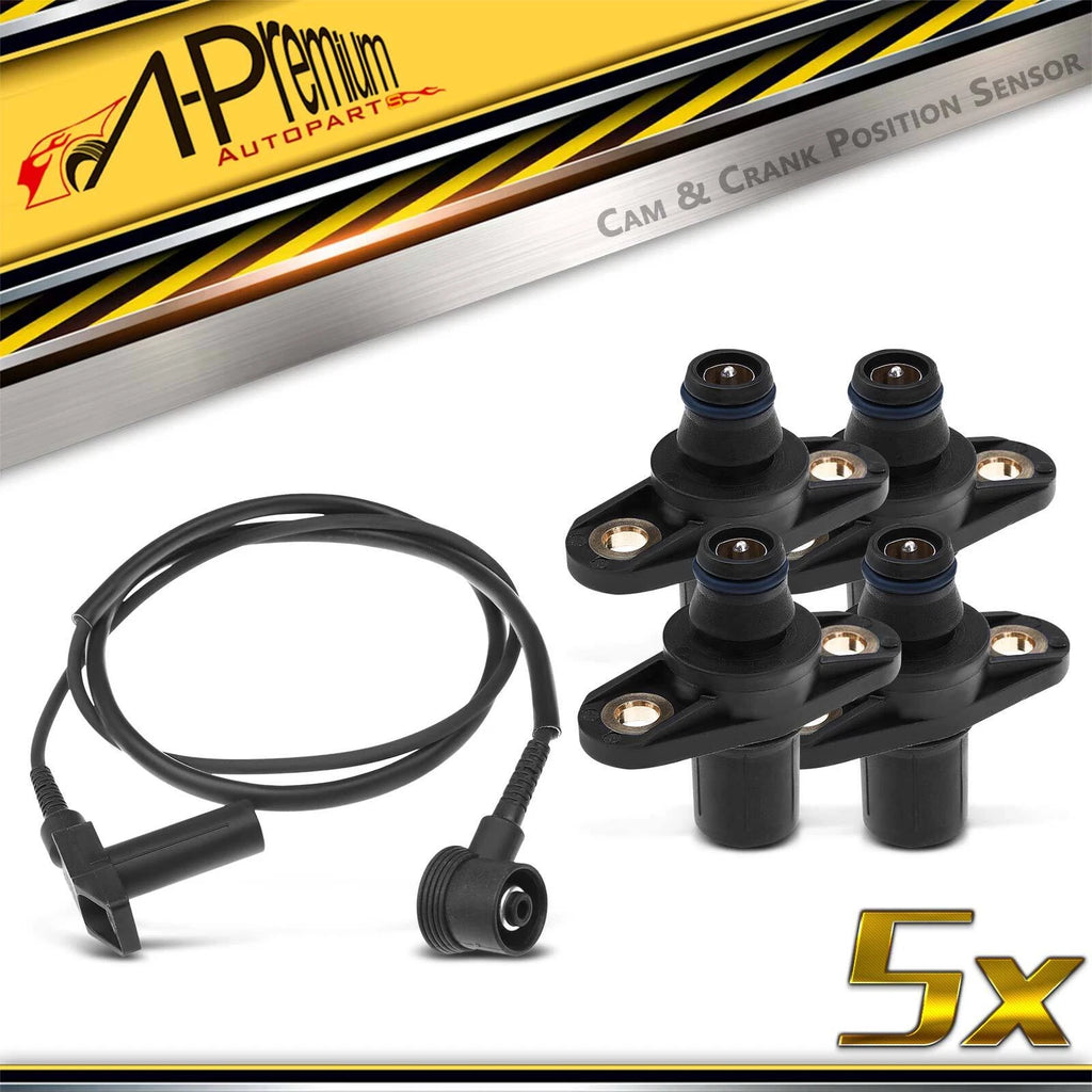 Set of 4 Camshaft & 1 Crankshaft Position Sensors for Benz W124 (1990–1995)