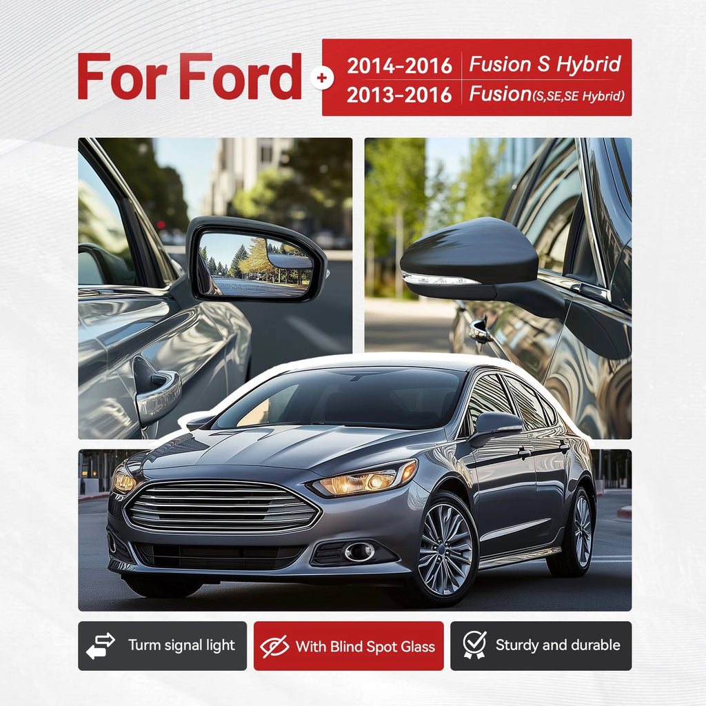 Power Mirror for Ford Fusion (2013–2016) Right Side Manual Fold Heated