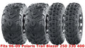Set of 4 WANDA ATV Tires 23x7-10 & 22x11-10 for Polaris Trail Blazer 250 330 400 (1996–2009)