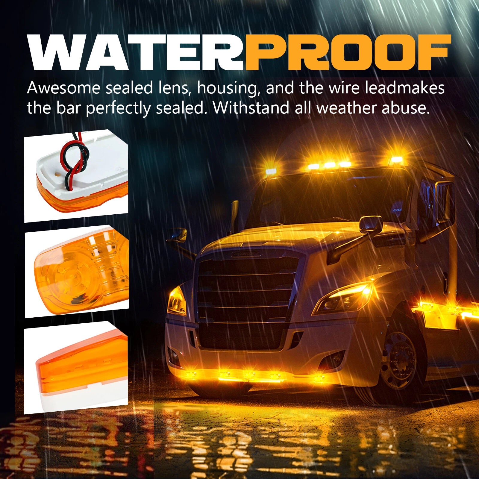 10X LED Amber Marker Lights for Trailer (Universal)