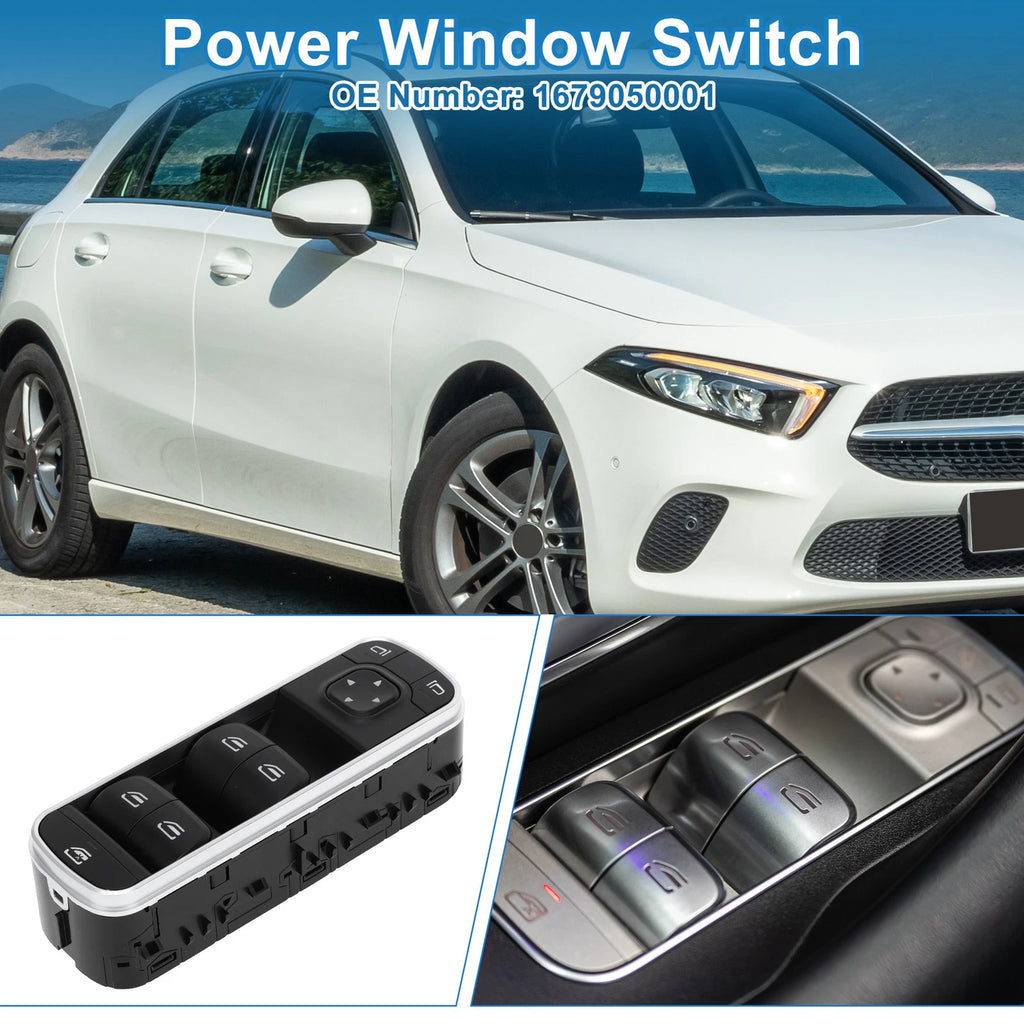 Front Driver Side Power Window Switch for Mercedes-Benz A220 (2019–2023) No.1679050001