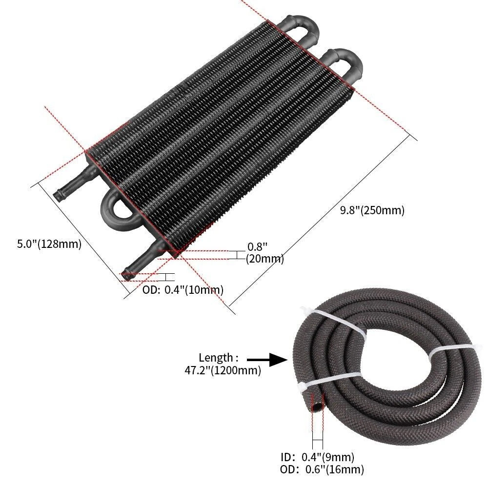 4 Row Remote Transmission Oil Cooler for Auto-Manual Vehicles